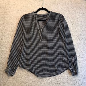 Navy pattern blouse
